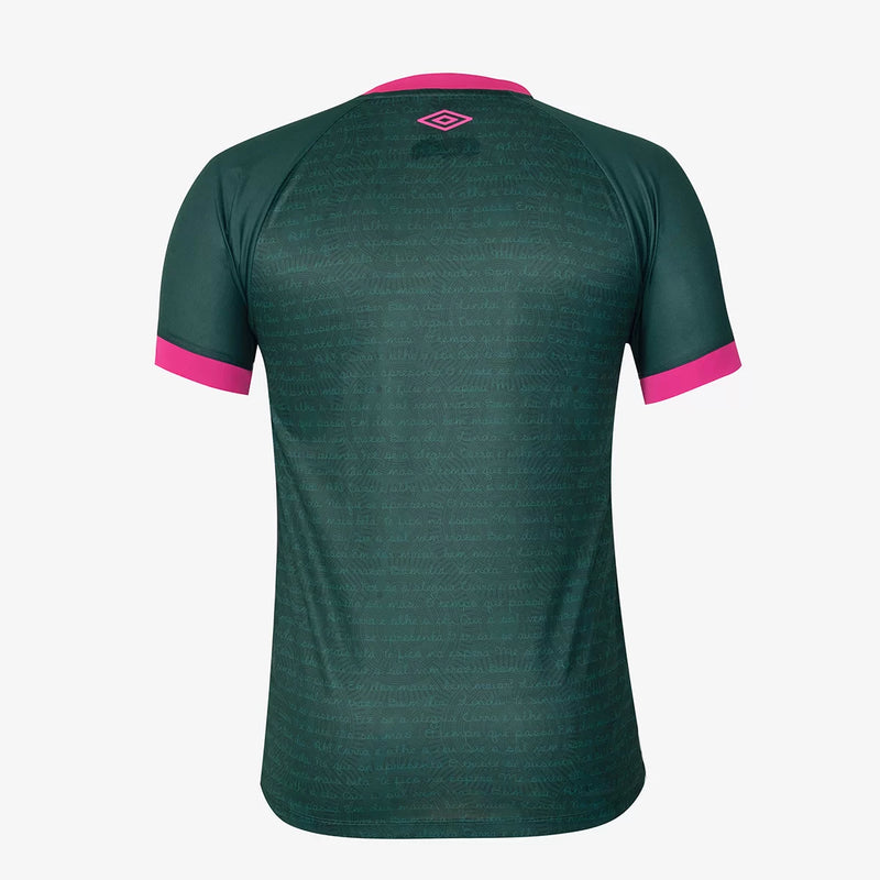 Camisa Fluminense lll 23/24 - Umbro Verde e Rosa Torcedor Masculina - Lançamento