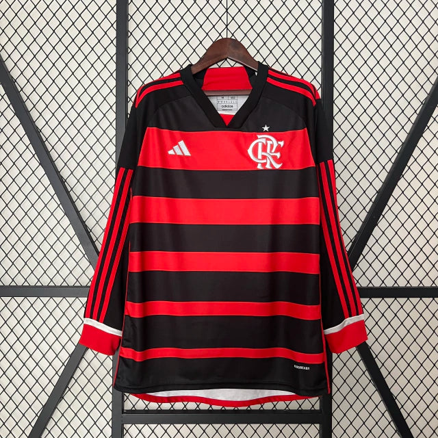 Camisa Flamengo Titular Manga Longa 24/25 - Versão Torcedor Masculina - Lançamento